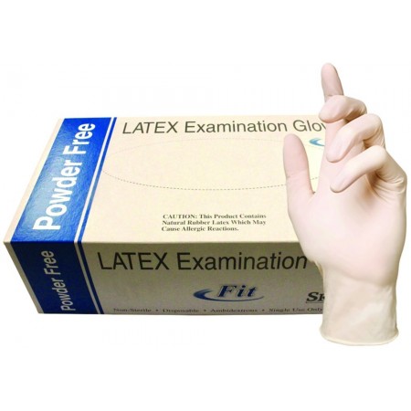 SKINTX 900XXfit Latex Powder-Free 4.5-5 mil Medical Grade Examination Glove, X-Small, Natural (Pack of 1000)