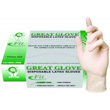 GREAT GLOVE 20015 fit-L-CS PSG Latex Powder-Free fit, 4.5-5 mil, General Purpose Glove, Natural (Pack of 1000)