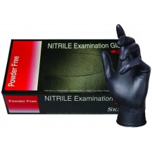 SKINTX BLK50020-XL-CS Nitrile Medical Grade Examination Gloves, 5 mil - 5.5 mil, Powder-Free, Textured, Chemotherapy Tested, Latex-Free, Non Sterile, X-Large, Black (Pack of 900)