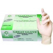 GREAT GLOVE PRE20010-M-CS Industrial Grade Glove, Premium, 5.5 mil - 6 mil, Powder-Free, Heavy Duty, Textured, Natural Rubber Latex, Medium, Natural (Pack of 1000)